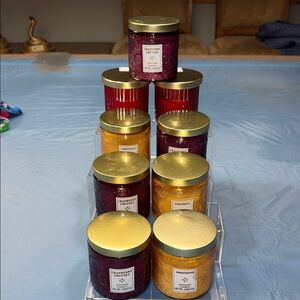 Set of Scented Candles with Gold Lids 10.00 EACH